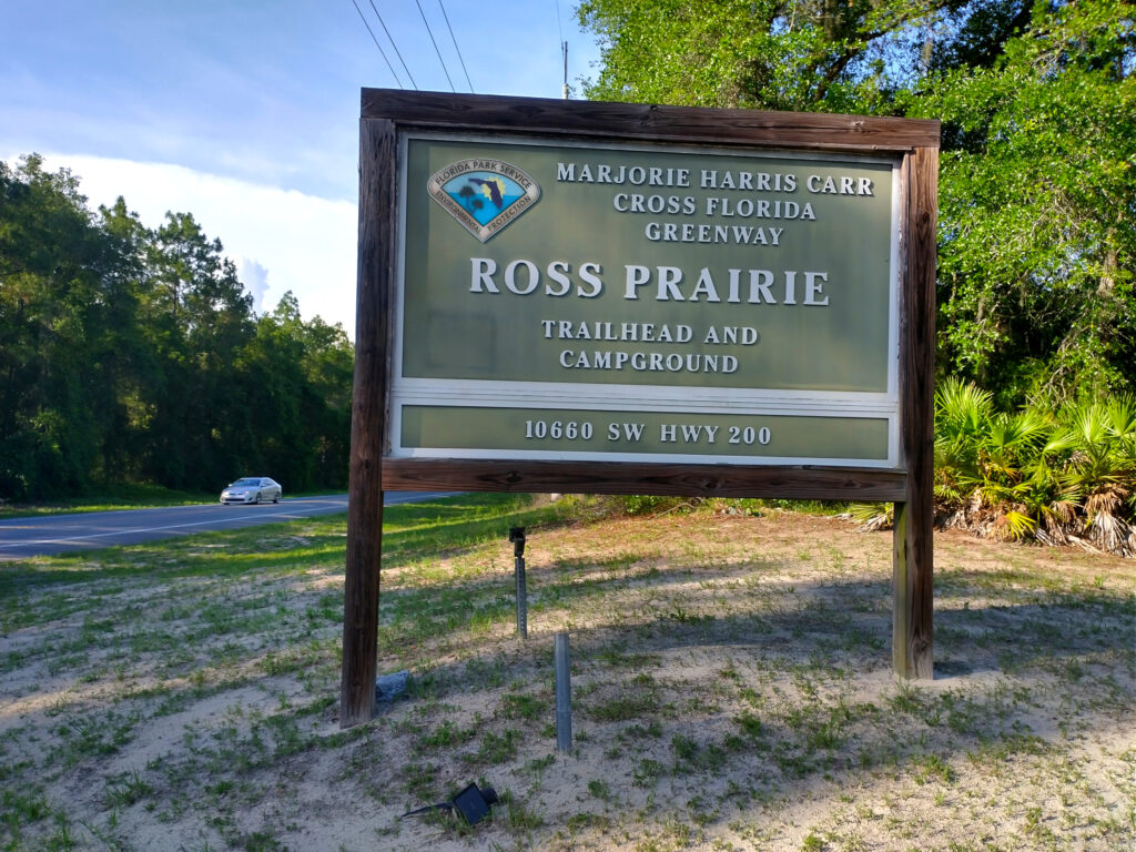 Ross Prairie Road Sign
